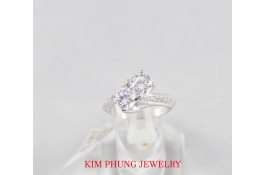 Nhẫn kiểu 2 hột đôi
