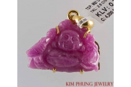 Mặt ruby di lạc bịt vàng 1