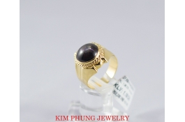Nhẫn nam hột đen tròn