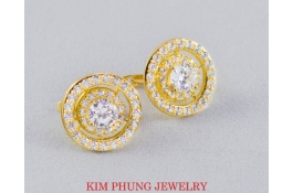 Bông tai bật hột lớn